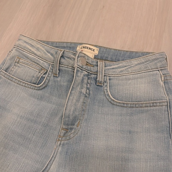 🔥 L’AGENCE Luna Chain-embellished Distressed Jeans size 25 - Picture 6 of 6